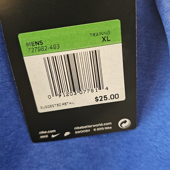 Nike Men's DRI-FIT Training Legend Royal Blue Short Sleeve Tee Sz XL NWT - Picture 6 of 7